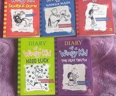 Diary of a Wimpy Kid Book Bundle 5 Books Good Used Condition