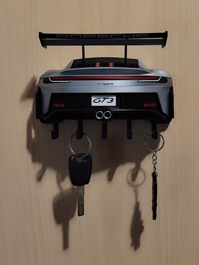 Porsche 911 GT3 RS Rear-End Key Holder Wall Mount
