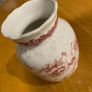 Victorian Red Transferware Porcelain Vase Image 2