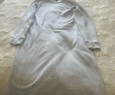 Long Grey Sweatshirt Dress UK 10-12