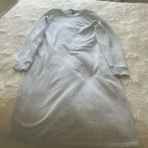 Long Grey Sweatshirt Dress UK 10-12