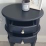 Navy Vintage Style Side Table Image 3