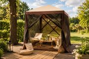 Pop Up Gazebo Tent 6 x 6 feet Pop-Up Screen Tent 4 Sided Canopy Sun Shelter
