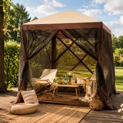 Pop Up Gazebo Tent 6 x 6 feet Pop-Up Screen Tent 4 Sided Canopy Sun Shelter