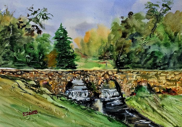 druid's glen watercolour