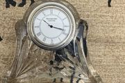 Waterford Crystal Fan-Cut Mantel / Desk Clock  Roman Numerals