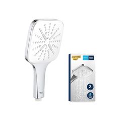 GROHE Vitalio 130 SmartActive Cube - Hand Shower 13cm (Push Button with 3 Spray Selection, Water Saving, Anti-Limescale System