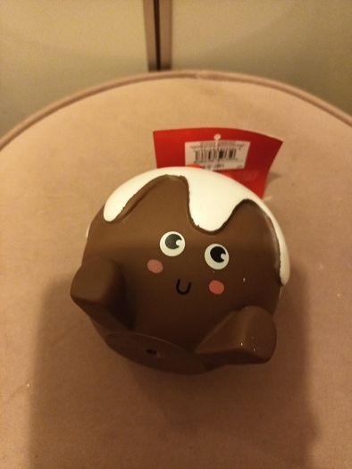 Chrismas pudding squeaky dog toy