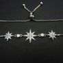 Star Starburst Adjustable Silver Bracelet Image 5