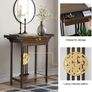 Narrow Entryway Console Tables Storage 2 Tier Rustic Tall Long Desk 81.5x32x82cm Bamboo Sofa High Table Chinese Image 4