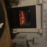 OffWhite Marble Fireplace + modern flames Electric Colour Fire Image 7