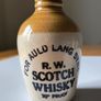 Vintage mid-century Scottish Whisky Miniature Stoneware Jugs Image 2