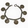 Vintage Sterling Silver Bracelet with British Threepence Coins (1900-1921) - Queen Victoria to George V Image 2