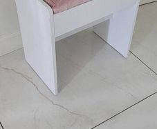 White Dressing table stool