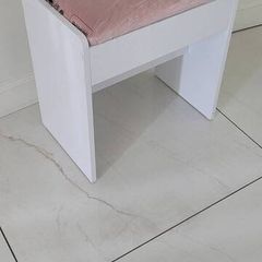 White Dressing table stool