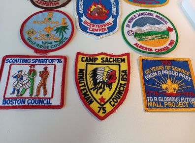 Vintage Collection Of Bsa Boy Scouts Of America Cloth Badges Patches Unused MID 1970S