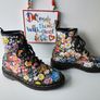 Dr Martens 1460 8 hole Sienna Miller floral england vintage boots UK4 EU37 US 6 Image 4