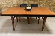 Very rare mid-century dining table and chairs