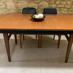 Very rare mid-century dining table and chairs