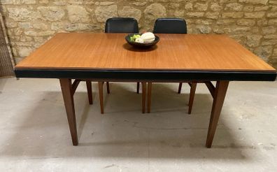 Very rare mid-century dining table and chairs