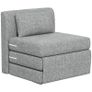 Sleeper chair, guest mattress, 3-fold foldable, compact, metal frame, 80x75x74 cm, Gray Image 3