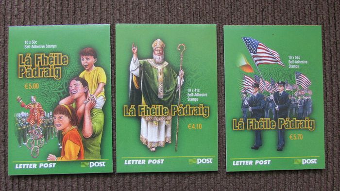 Three 2003 St.Patrick's Day Self Adhesive Booklets.MNH.
