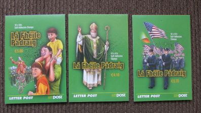 Three 2003 St.Patrick's Day Self Adhesive Booklets.MNH.