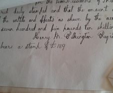 1890 irish hand written document