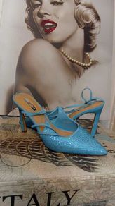 Blue High Heels Size 8
