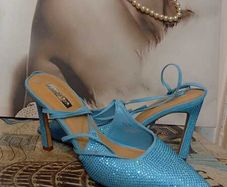 Blue High Heels Size 8