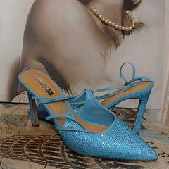 Blue High Heels Size 8