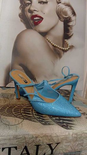 Blue High Heels Size 8