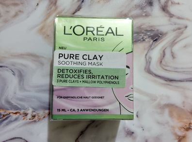 L'Oreal Paris Pure Clay Soothing & Detox Face Mask - New