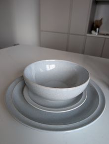 Denby dinnerware set of 4 - bowl, small plate and large plate