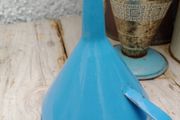 Blue enamel Funnel, Danish vintage enamelware