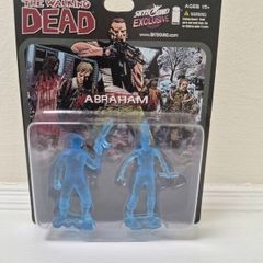 The Walking Dead Abraham & Walker Blue Translucent Mini figure Skybound Exclusive
