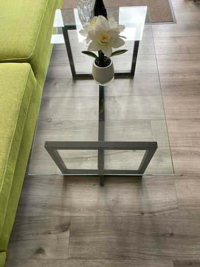 Glass Top Coffee Table and matching Side table