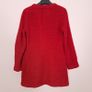 Zara Red Textured Knit Gold Button Longline Cardigan Dress Size S Image 8