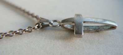 Vintage Sterling Silver 925 Cross Pendant Necklace L-10"  6,85g