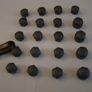 Genuine Audi Wheel Bolt Nut Covers Grey Matt 4F0 601 173 X 20 New plus Tool Image 2