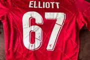 Harvey Elliott signed Liverpool jersey