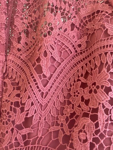 Dark Pink Lace Midi Dress/Bridesmaid/Mother of The Bride/Wedding Guest/Evening Wear BNWT