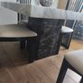 marble effect table and chairs Image 5