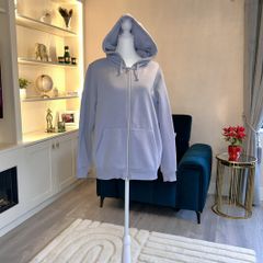 Ladies Grey Zip through Hoodie Size UK Large 14 / EU 42