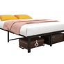 36 cm 4ft6 Double Metal Platform Bed Frames Double with Storage Under Bed/Steel Slats Mattress Base, No Box Spring Needed, Enhanced Support Noise Free,Black Image 9