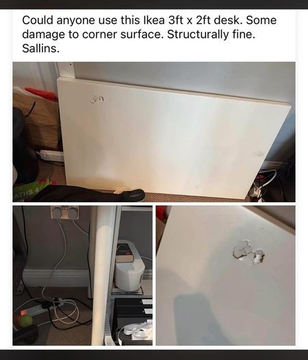 Free IKEA Linnmon table /desk 3ft x 2ft. Bit of surface damage