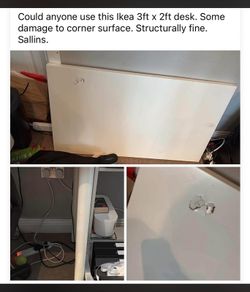 Free IKEA Linnmon table /desk 3ft x 2ft. Bit of surface damage
