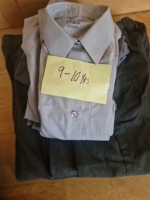 school uniform, age 9 to 10 grey (girl) 8 items