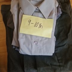 school uniform, age 9 to 10 grey (girl) 8 items