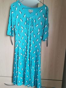 NEW - Lindy bop turquoise puffin dress UK 10-12